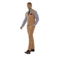 thumbnail image 1 of Wehilion Men's Suit Linen Suit for Men Wedding Outfit 2 Piece Suits Groomsmen Tuxedo Suits Prom Beach Vest and Pants Suit Set Khaki L, 1 of 5