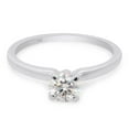 thumbnail image 4 of 1/3 ct. t.w Round Cut Lab Created Moissanite Diamond Solitaire Engagement Ring For Women In 14K White Gold Over Sterling Silver (G-H Color, VVS1 Clarity, 0.35 Cttw)-8.5, 4 of 7
