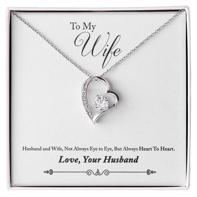 À Ma Femme Coeur à Coeur de Mari Collier pour Toujours w Message Carte