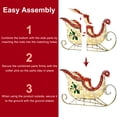 thumbnail image 7 of 32" Pre-Lit Outdoor Sleigh Christmas Holiday Décor with 120 Warm White Twinkling LED Lights, 7 of 7