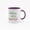 Purple, variant on 11 Ounce "Small Joys Matter" Ceramic Mug with Floral Design - Black Handle Coffee Cup for Daily Use