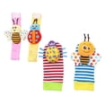 thumbnail image 1 of Sonajeros De Juguete Para Bebé, Muñeca Y Calcetines, Sonajero Para Bebé Recién Nacido, Juguetes Para Niñas Y Niños, Juguete Educativo, Regalo Para Bebé4 Unids/Set Vogacara FN006211-00, 1 of 6