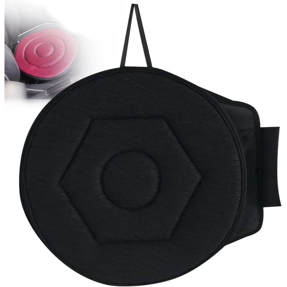 360° Rotating Seat Cushion, 2024 New Non Slip Seat Cushion for Car Swivel, Portable Rotating Car Seat Pad for Elderly, Pregnancy, Those with Limited Mobility (Black-C)