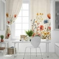 thumbnail image 5 of Fsddascl Yellow Red Blue Spring Floral Blackout Curtains for Bedroom/Living Room, Thermal Insulated Kitchen Curtains, Watercolor Botanical Summer Flowers Grommet Darkening Window Treatment 52"x54"x2, 5 of 8