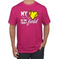 thumbnail image 1 of Wild Bobby, My Heart Is On That Tennis Field, Sports, Men Graphic Tee, Fuschia, XX-Large, 1 of 4