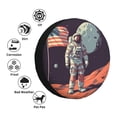 thumbnail image 4 of Fotbe Astronaut With American Flag Funda de Llanta de Repuesto con Estampado, Engrosada, Ajuste Universal para Jeep, Remolque, RV, SUV, Camión-14 inch, 4 of 6
