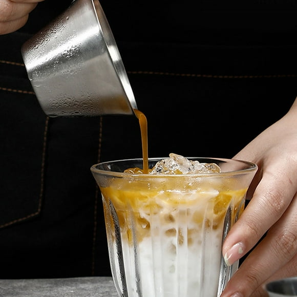 EGNMCR Stainless Steel Cup With Graduated Coffee Extraction Cup With Spout Measuring Cup Extraction Cup With Spout Measuring Cup coffee cups