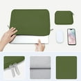 thumbnail image 4 of Mosiso 13.3 inch Laptop Sleeve for MacBook Pro 14 inch M4 M3 M2 M1 Lenovo Dell HP Asus Acer, Protective Neoprene Notebook Bag with Small Case, Army Green, 4 of 5