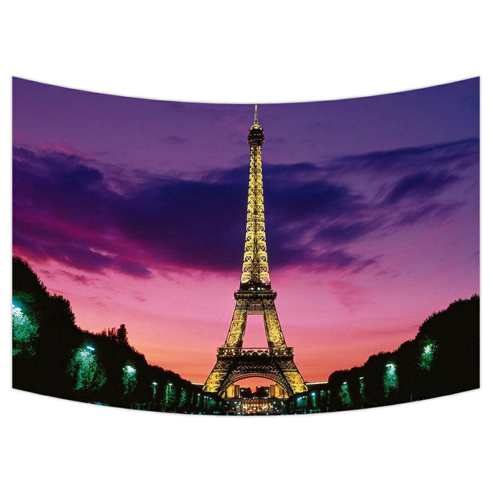 ZKGK Paris Eiffel Tower Tapestry Wall Hanging Wall Decor Art for Living