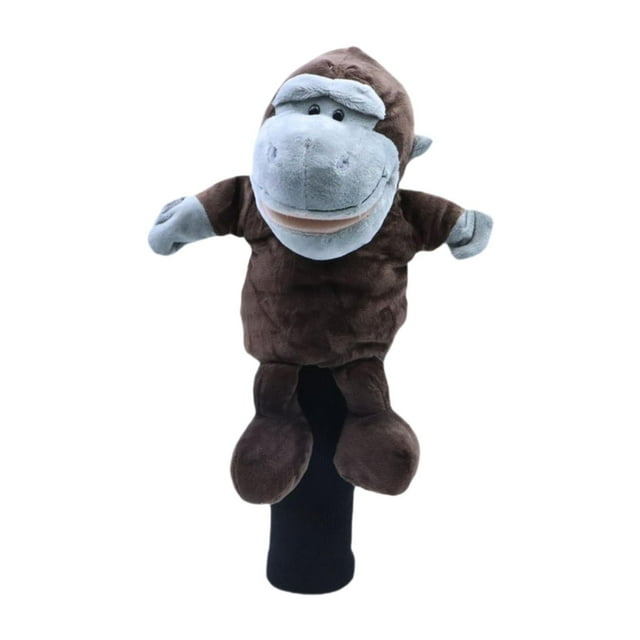 koolsoo Housse de Golf en Bois Peluche Accessoires de Sac de Golf Protection Tête de Club de Golf Chimpanzés