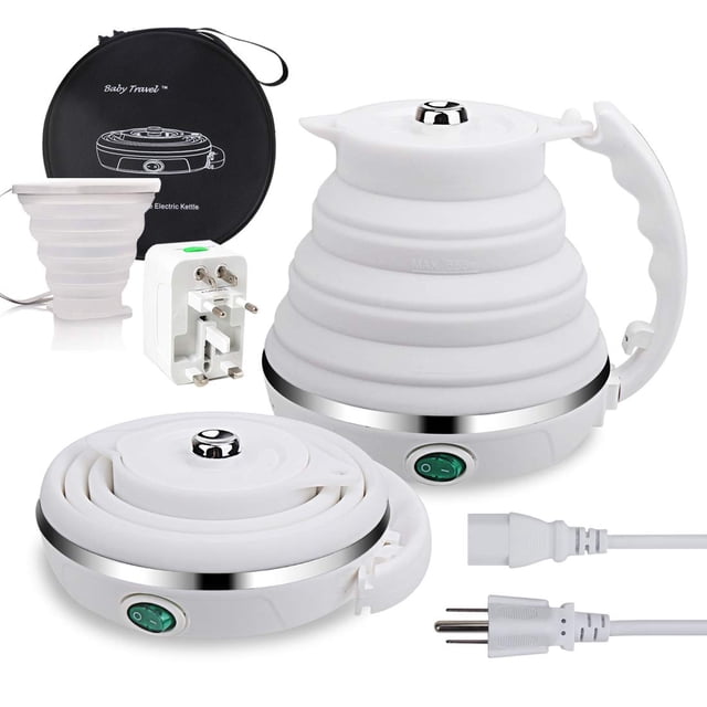 Travel Kettle ShineMe Upgrade, silicona apta para uso alimentario, 555 ml