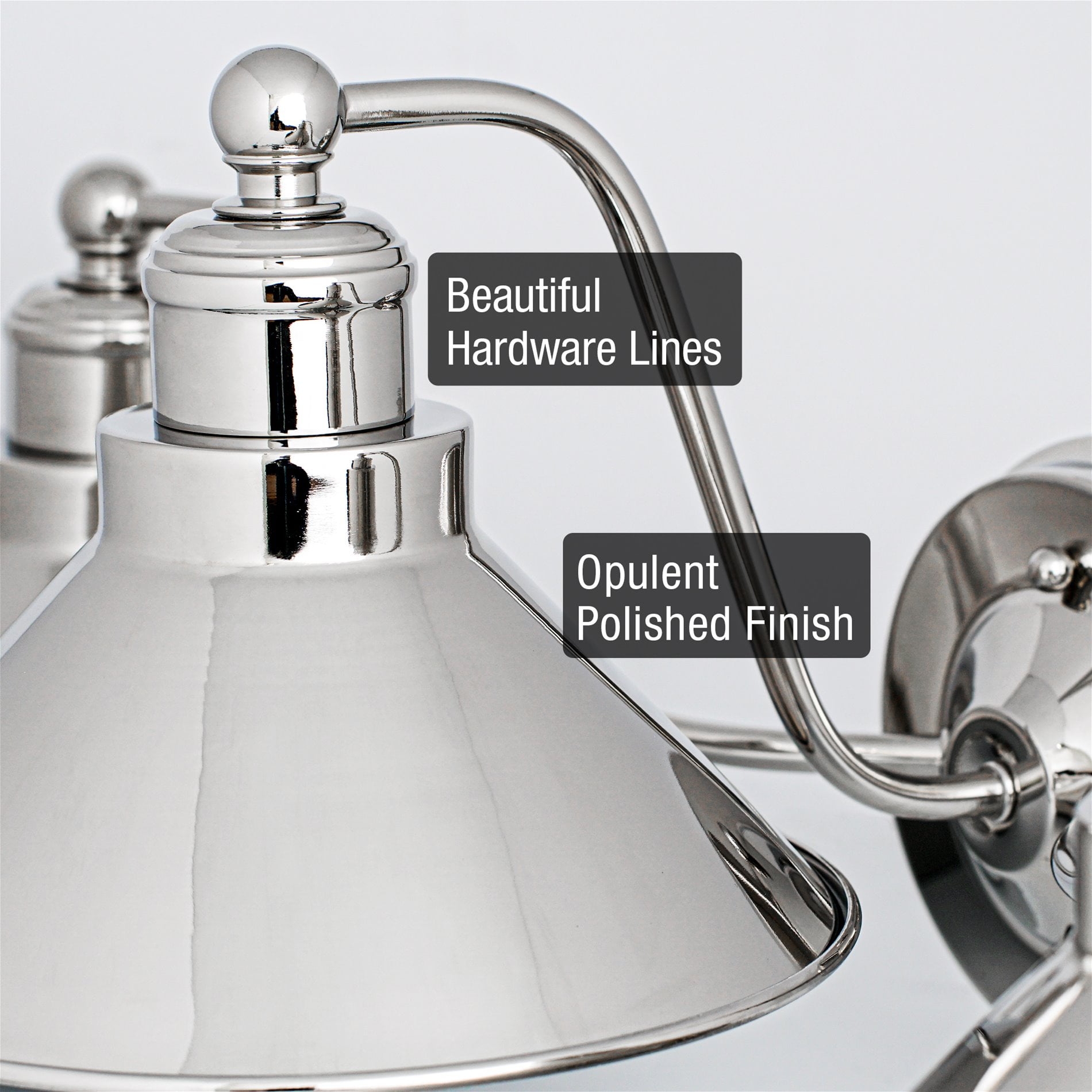 Kira Home Welton 26" 3-Light Modern Farmhouse Bathroom Light, Vintage Vanity Barn Light, Polished Nickel Finish