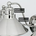 thumbnail image 2 of Kira Home Welton 26" 3-Light Modern Farmhouse Bathroom Light, Vintage Vanity Barn Light, Polished Nickel Finish, 2 of 9