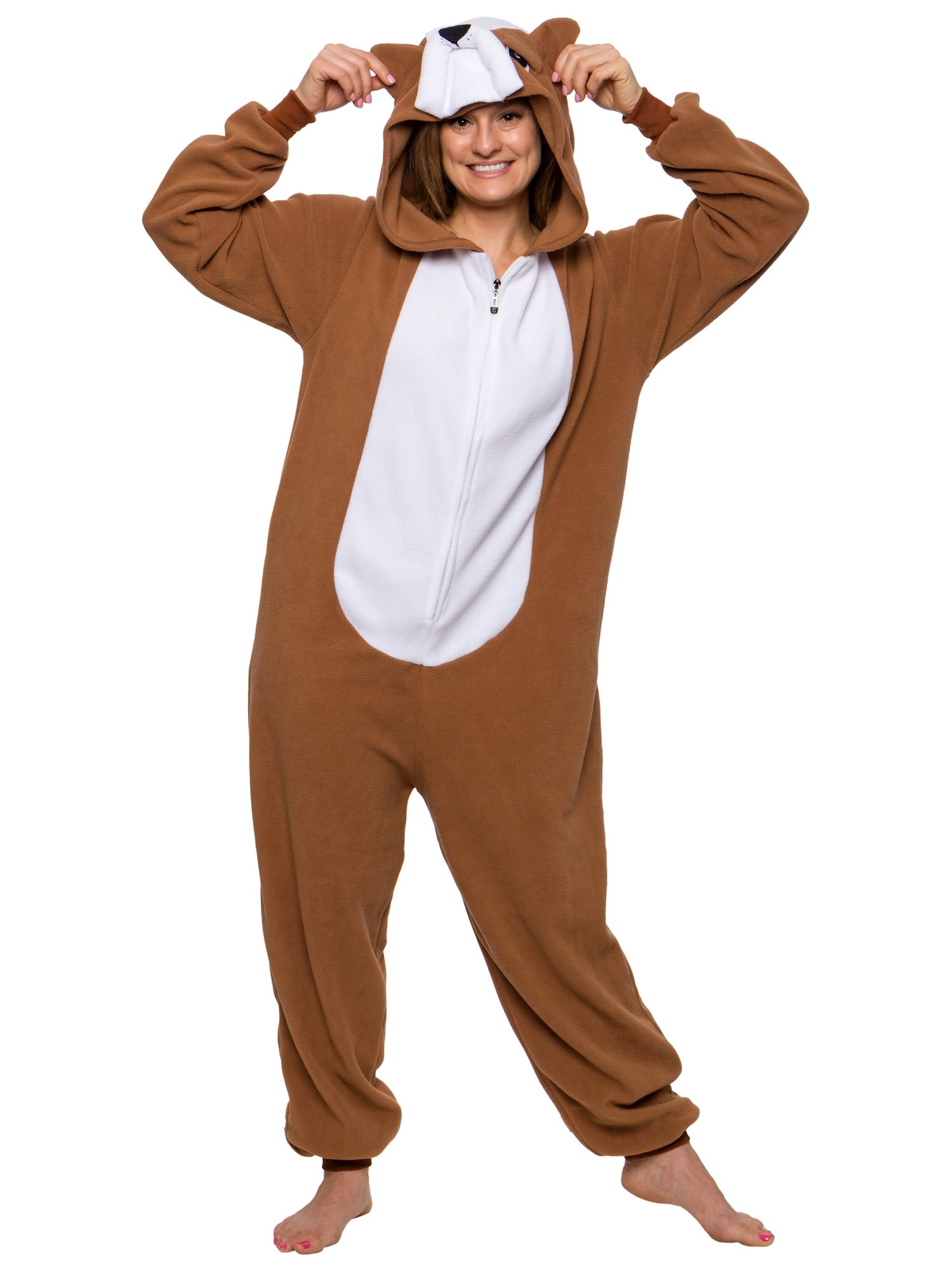 Unisex Bulldog Pajamas Plush Novelty Dog Costume Jumpsuit FUNZIEZ Unisex Bulldog Pajamas Plush Novelty Dog Costume Jumpsuit FUNZIEZ