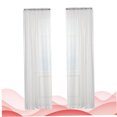 thumbnail image 3 of Gouttes de Pluie 1Pcs Rideaux Transparents Polyester Intimité Salle de Bain Blanc, 3 of 8