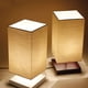 thumbnail image 3 of Sifang Lámpara de mesa de lino estilo chino estilo japonés madera maciza dormitorio mesita de noche lámpara estudio sala de estar lámpara de mesa decorativa, 3 of 5