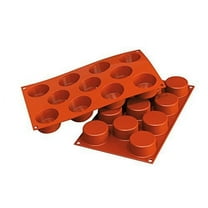 Silikomart Professional Silicone Baking Mold, Cylinder 11 Cavities 1 Each