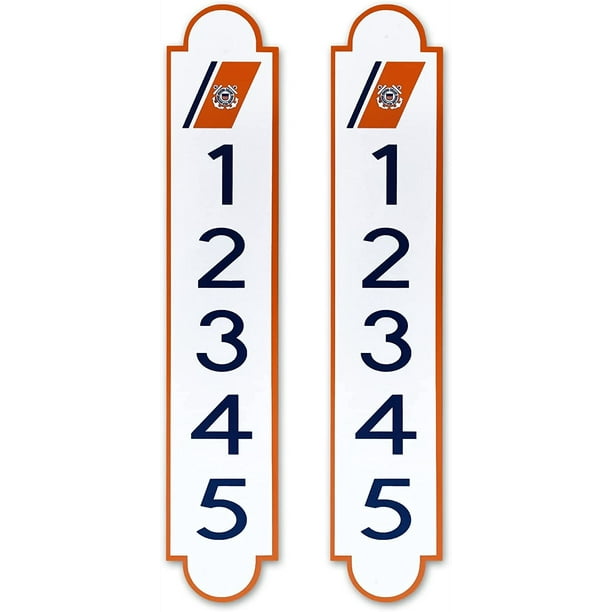 Customized Address Numbers Stickers 2 Pack, Highly Reflective Aluminum Personalized Curb Address