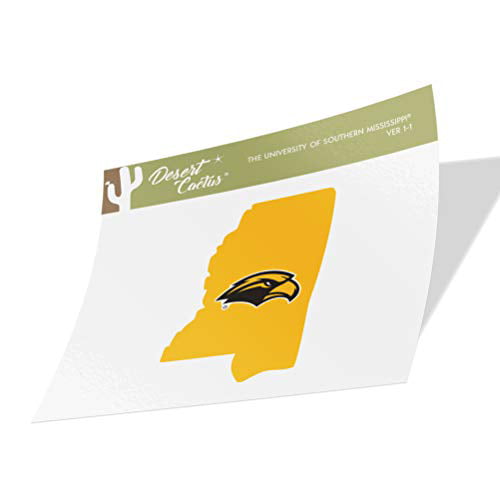 Full Sheet University of Southern Mississippi USM Golden Eagles NCAA Sticker Vinyl Decal Laptop Water Bottle Car Scrapbook