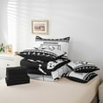 thumbnail image 6 of Manfei Soccer Print Bedding Comforter Set 7 Pieces for Boys Girls, Football Sport Full Bedding Set, Geometry Honeycomb Fitted Sheet Flat Sheet, Microfiber Room Decor, 6 of 8
