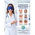 thumbnail image 2 of FACEMOON Adults Ice Soft Weighted Gel Cooling Comfort Eye Mask for Tired Eyes, Puffy Eyes, Dark Circles, Sleep Support with Storage Bag, Blue, 2 of 9