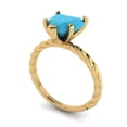 thumbnail image 2 of Solitaire Engagement Ring for Women - 2ct Simulated Turquoise in 14K Yellow Gold Promise Ring, 2 of 6