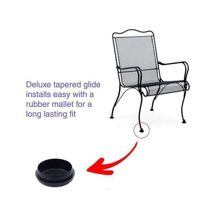 24 Pack Of 1.5" Deluxe Wrought Iron Outdoor Patio Furniture Chair And Table Feet