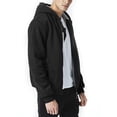 thumbnail image 5 of Frontwalk Men Hooded Sweatshirt Solid Color Outwear Full Zip Fleece Hoodies Work Casual Sherpa Lined Sweatshirts Coat Long Sleeve Plush Jacket All Black 3XL, 5 of 6