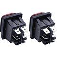 thumbnail image 5 of /2pcs Interruptor basculante a prueba de agua ON / Off / ON DPST Interruptor de palanca de 3 posiciones de 6 pines con indicador LED rojo 16A 250V AC para automóvil Camión Motocicleta Barco KCD4-203N-R Kuyhfg Bienvenido a Kuyhfg, 5 of 5