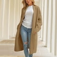 thumbnail image 2 of idosla Women's Long Cardigan Sweater 2025 Fall Fashion Casual Oversized Knit Open Front Coatigan Jacket Coat Outfits (Khaki, XL), 2 of 8
