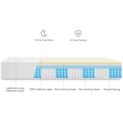 Sunrising Bedding 10 Natural Latex Hybrid Twin Mattress, Medium Firm