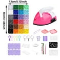 thumbnail image 3 of Gytml 24 Colors Fuse Beads Kit For Crafts, Multifunctional Diy Craft Set With Mini Iron, Melting Beads Set Including Pegboards, Ironing Paper, Tweezers, Ideal Gift For Craft Lovers Black-19X13CM, 3 of 6