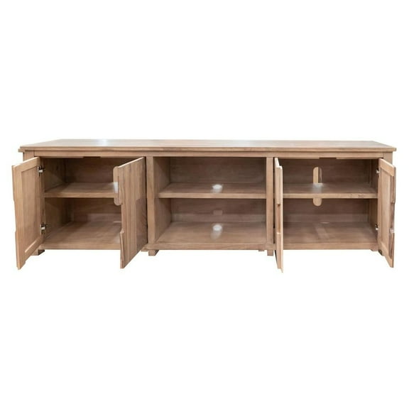 Crafters and Weavers Natural Parota Wood TV Stand 88"