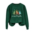 thumbnail image 2 of pimelu Christmas Sweater Clearance Womens Christmas Sweatshirt Plus Size Fashion Christmas Tree Graphics Print Sweatshirt Girls Long Sleeve Crewneck Pullover Tops, 2 of 4