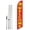 Red.Yellow, variant on Cobb Promo Welcome Red Advertising Feather Flag Banner with Complete 15ft Pole kit and Ground Spike