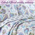 thumbnail image 4 of Cozy Line Home Fashions Floral Cotton/Microfiber/Polyester Reversible Bedding Sets, Queen, 3-Pieces, 4 of 4