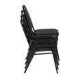 thumbnail image 7 of Cain 30 in. Square Breakroom Table- White & 4 Restaurant Stack Chairs- Black, 7 of 7