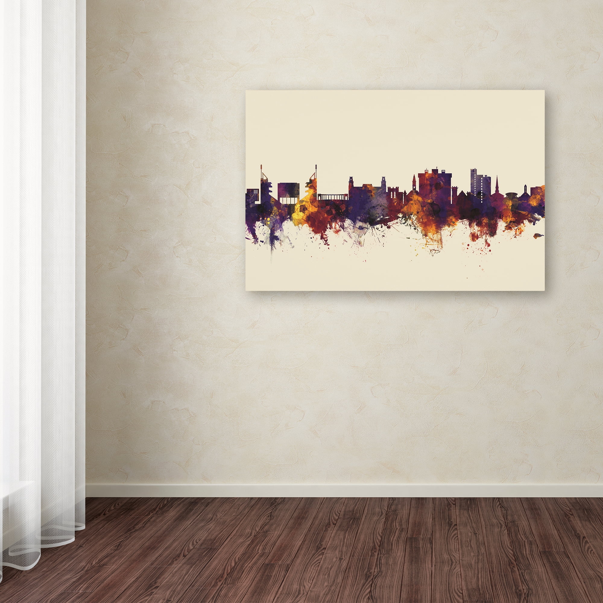 Fayetteville Arkansas Skyline IV' Canvas Art by Michael Tompsett
