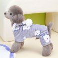 thumbnail image 2 of Suéter cálido de invierno para perro, cachorro, sudadera con capucha, ropa de franela para clima frío, trajes, mono lindo para gato, abrigo (gris), 2 of 6