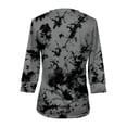 thumbnail image 5 of CONZONE Women's Summer T-Shirts 3/4 Sleeve T Shirts for Women Casual V Neck Floral Graphic Lightweight Tees Soft Cozy Dailywear, 5 of 5