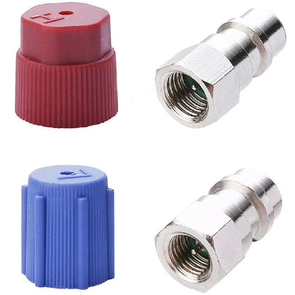 Aluminum Automotive Air Conditioning Adapter Connector R134A Refrigeration Conversion Kits With Leak