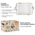 thumbnail image 2 of Yayeee Canvas Storage Basket with Handles for Shelves Fabric Bins Closet Organizer, Beige Fall Books, 2 of 8