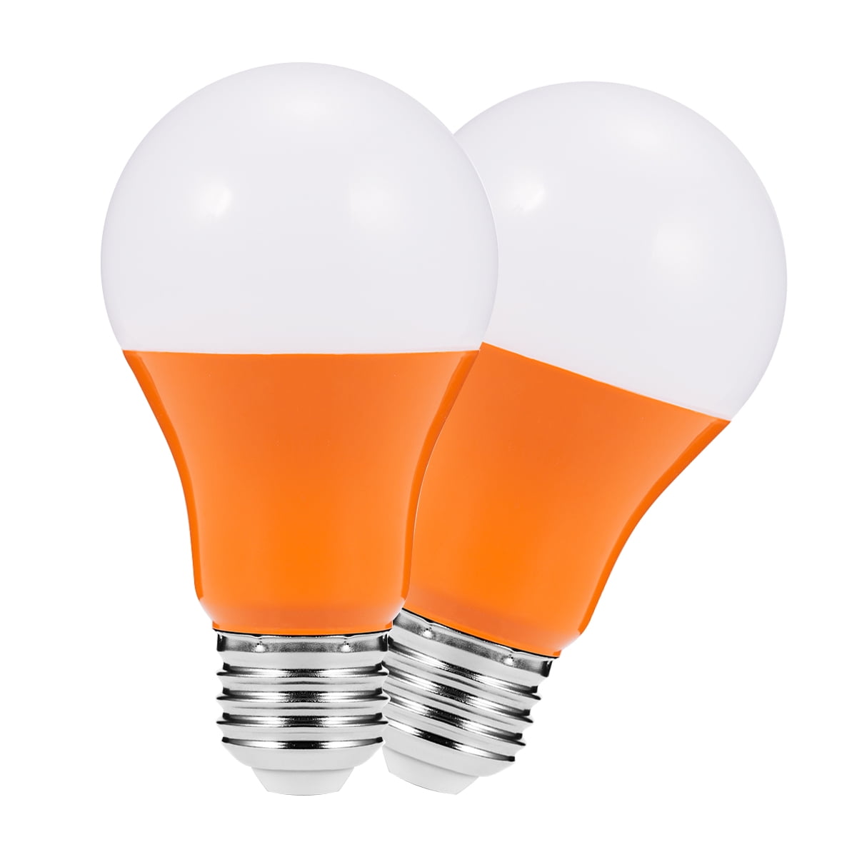 Orange LED Light Bulbs, 5W, A19 E26 for Party, Events, Home Decor, 2