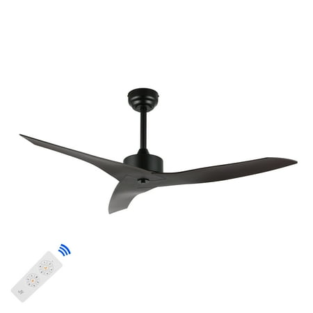 

Aldrin 50 Modern Minimalist Iron/Plastic Mobile-App/Remote-Controlled 6-Speed Razor Ceiling Fan Dark Brown Wood Finish
