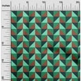 thumbnail image 2 of oneOone Cotton Silk Dark Green Fabric Geometric Sewing Craft Projects Fabric Prints By Yard 42 Inch Wide, 2 of 4