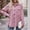 Pink, variant on Women Corduroy Peplum Shacket Jacket Long Sleeve Button Down Babydoll Shirts Oversized Casual Collared Blouses Tops Black XXL