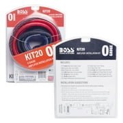 BOSS Audio Systems KIT20 0 Gauge Car Amplifier Installation Wiring Kit - a Car Amp Wire Kit Helps You Make Connections and Brings Power to Your Radio, Subwoofers and Speakers