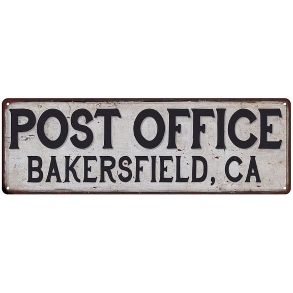 Bakersfield, Ca Post Office Sign Vintage 6x18 206180011043