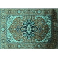 thumbnail image 1 of Ahgly Company Indoor Rectangle Oriental Turquoise Blue Industrial Area Rugs, 7' x 10', 1 of 4