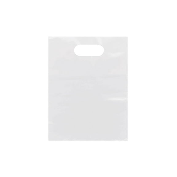 SSWBasics Large Clear Frosted Plastic Merchandise Bags - 15” x 18” x 4” - Case of 250